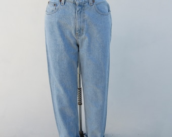 90s High Waist Five Pocket Mom Jeans | High Rise Five Pocket 1990s Barrel Jeans | Tapered Jeans |  Mom Jeans | Denim Pants | 26 x 29