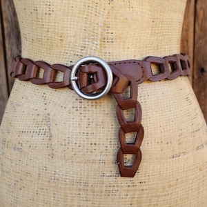 Vintage Leather Link Belt - Etsy display picture 3