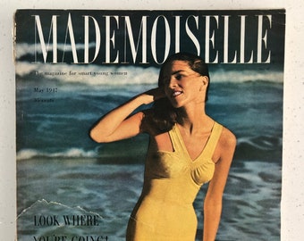 JD Salinger Short Story "A Young Girl in 1941 with No Waist At All", Mademoiselle, May 1947, Rare Magazine Collectible