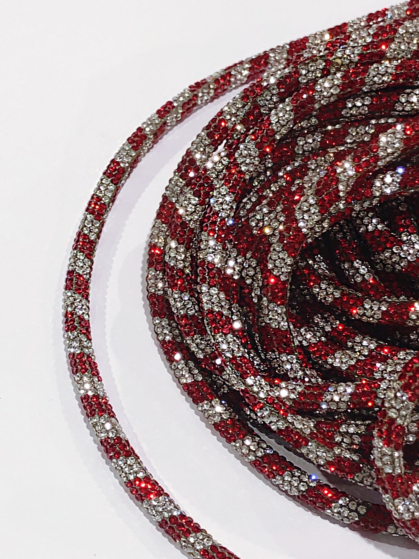 Flexible Rhinestone Rope Trim in Red/Crystal Blue/Crystal Etsy