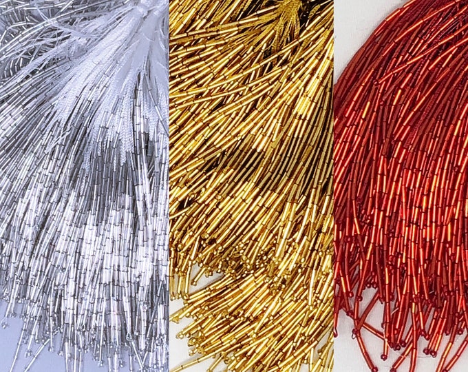 Individual Beaded Fringe Strands Bugle Bead Droppers 3 Long Etsy