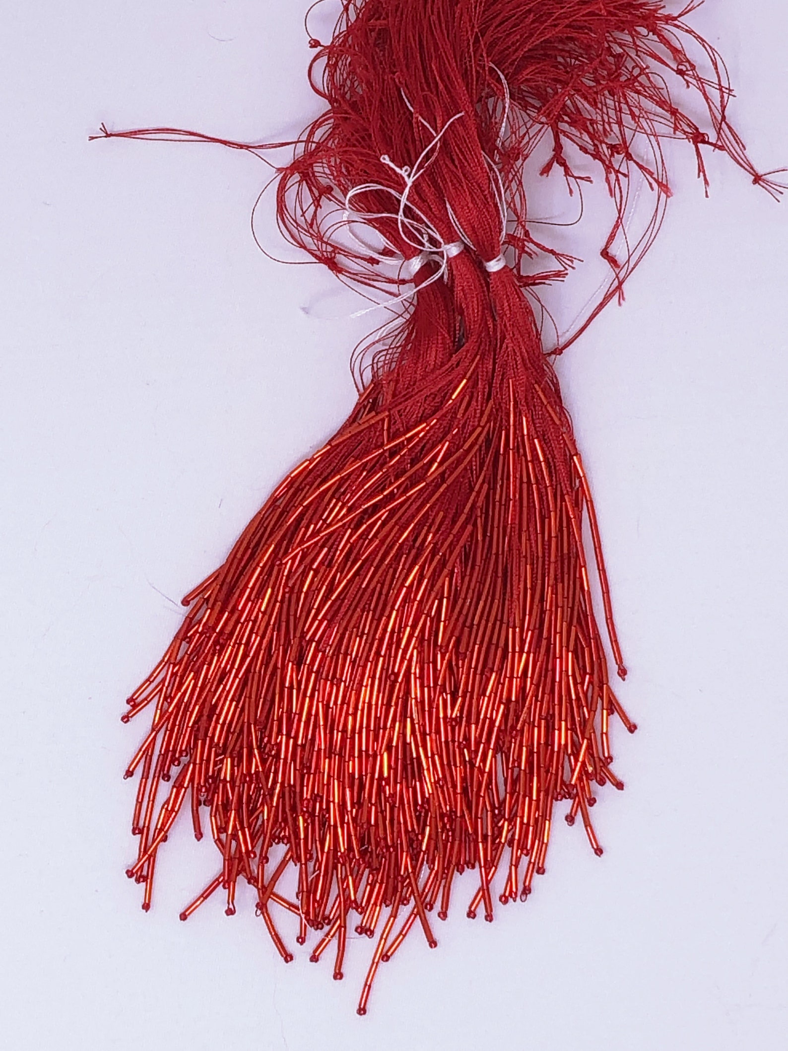 Individual Beaded Fringe Strands Bugle Bead Droppers 3 Long Etsy UK