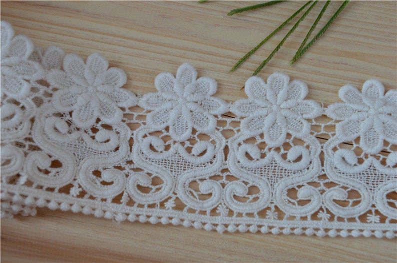9cm 5yardslot off white Cotton Lace Hometexile Cloth DIY Patchwork Crafts Lace Trims scrapbooking