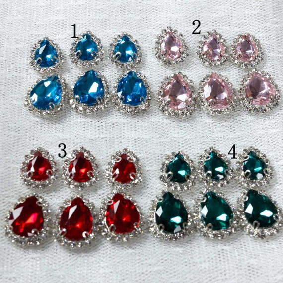 200-1000pcs New Various Shapes Glass Sew on Rhinestones Fancy Crystals  Stones for Clothes Crafts Bags/clothes/shoes Accessories 