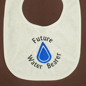 Baby Bib - White SCA &quot;Future Water Bearer&quot;