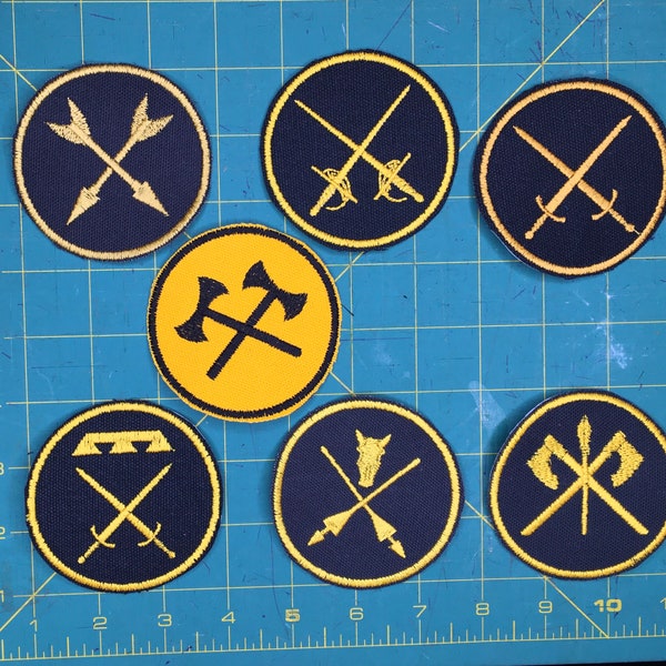 SCA Marshal Embroidered Patches-3" tall Patches