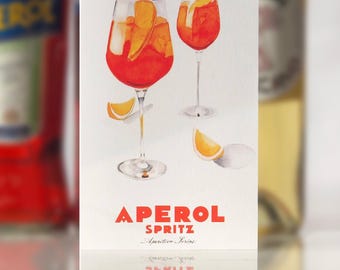 Set of 6 - Aperol Spritz Recipe Greeting Cards