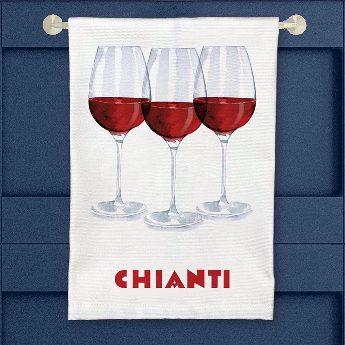 Chianti Tea Towel, red wine, Italian wine, Italy