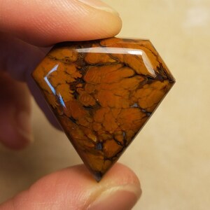 43.48 ct Feather Plume Agate Diamond Cut Loose Cabochon