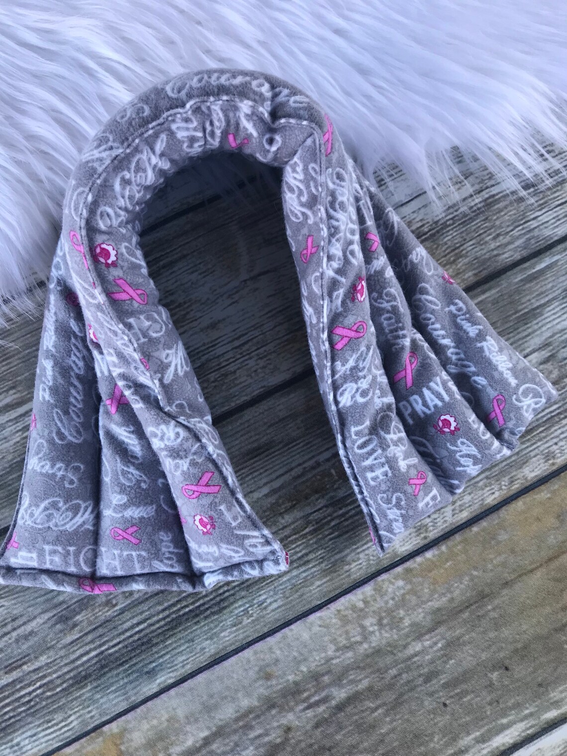 Microwaveable Heating Pad Breast Cancer Awareness Chemo Etsy