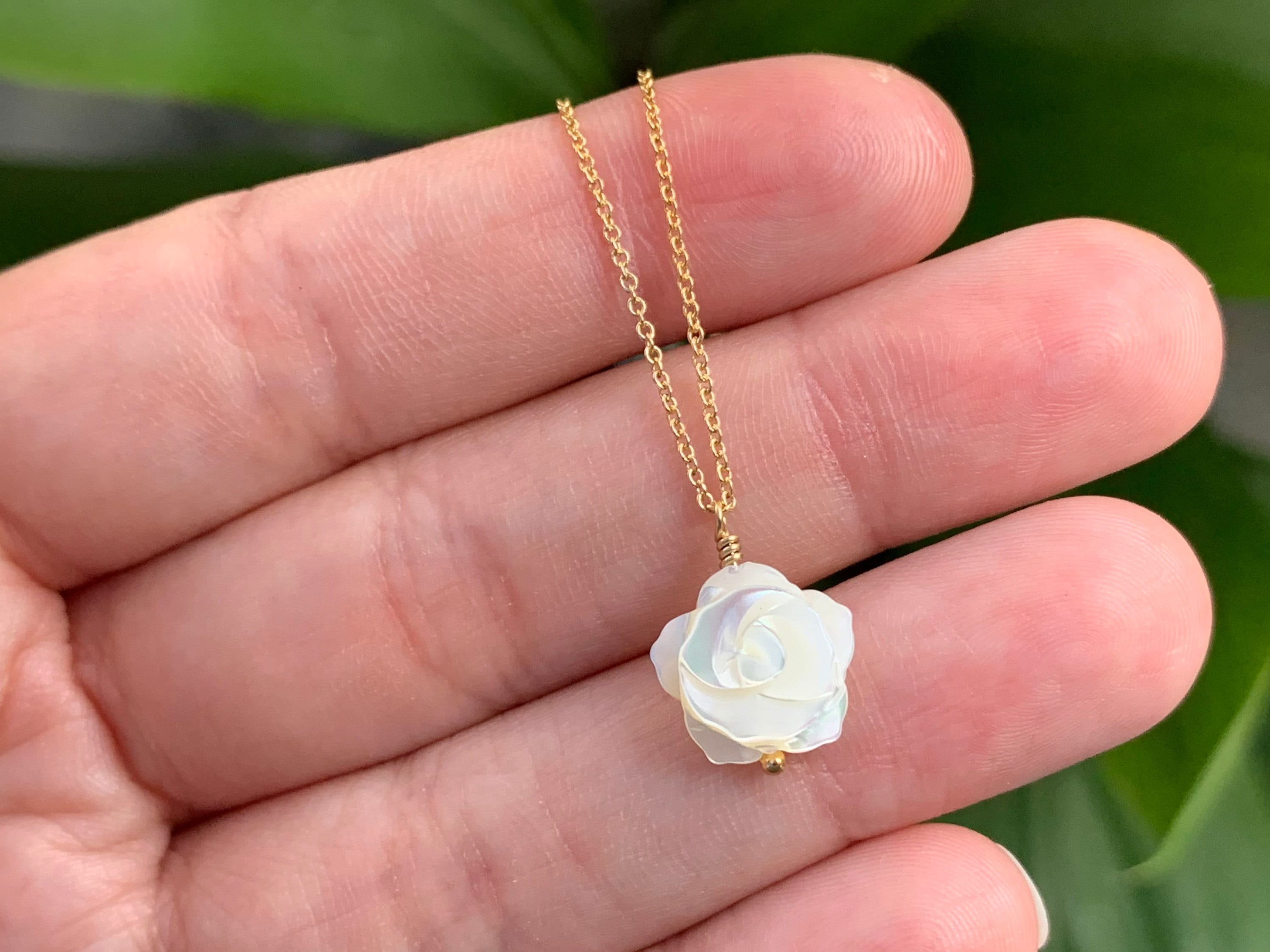 Mother of Pearl Rose Pendant Mother of Pearl Rose Pendant
