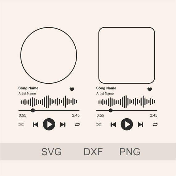 Reproductor de música Svg, Spotify Png, Control de audio Botones