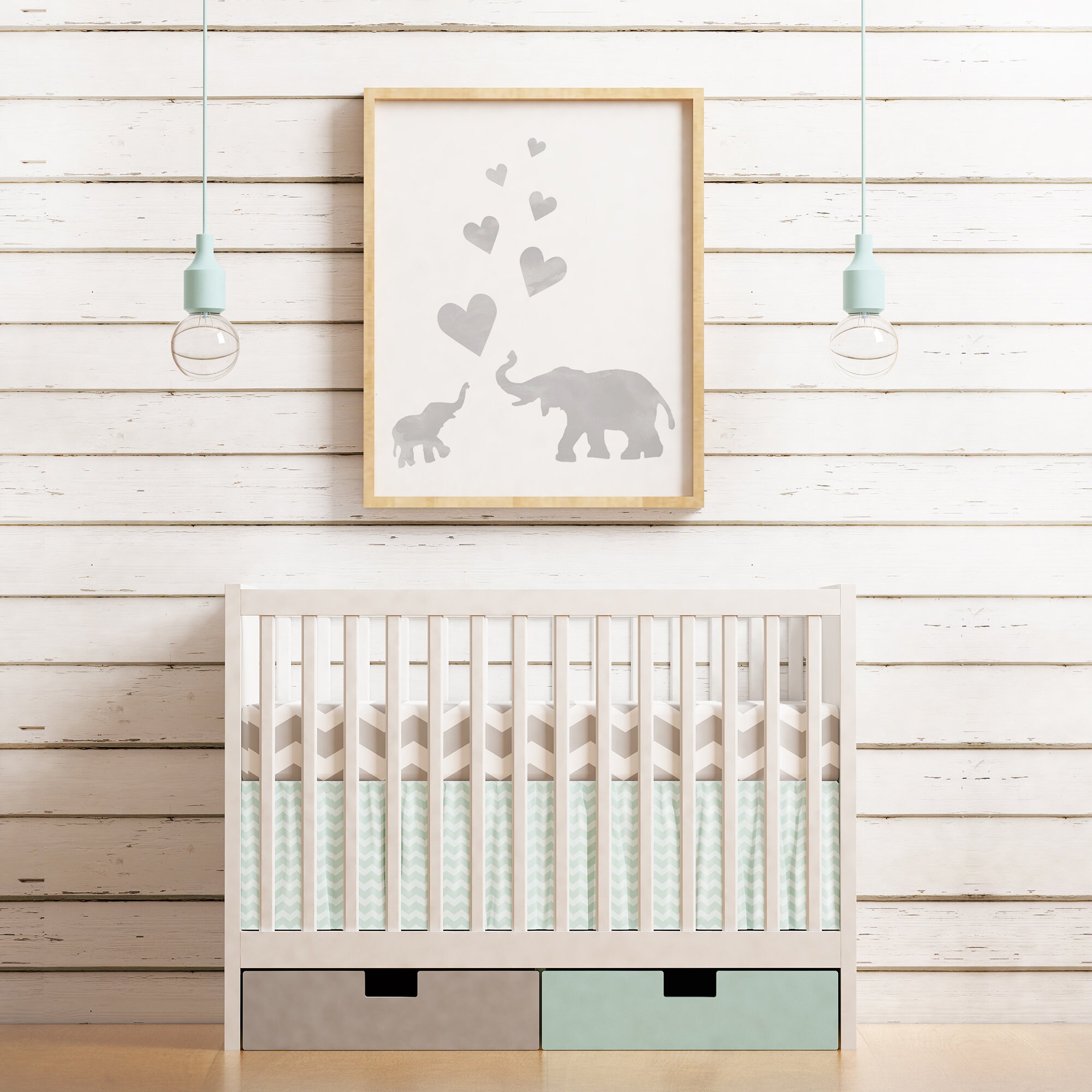 Set of 3 Prints Heart Nursery Wall Art Printable Wall Art Boho Etsy