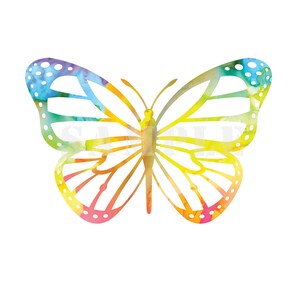 Rainbow Butterfly Print 8X10 Printable for Colorful Nursery - Etsy