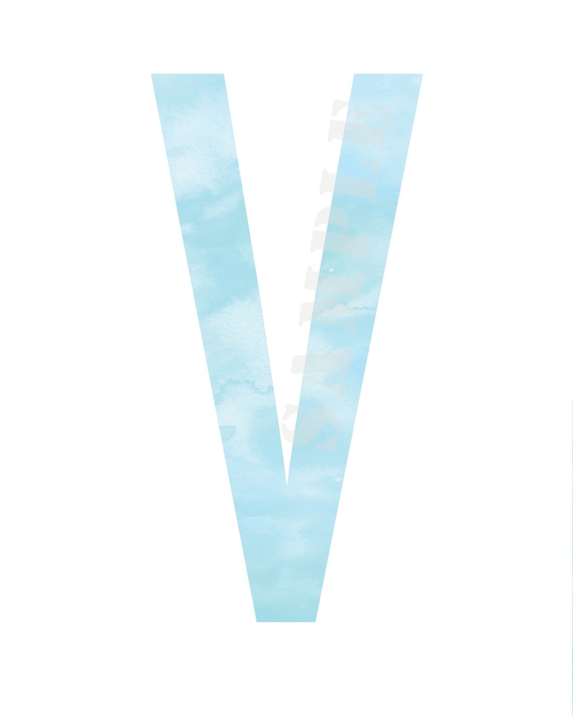Letter V Nursery Print Monogram for Nursery Printable Wall - Etsy