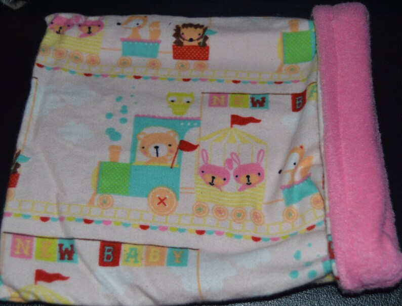 New Baby Animal Train Foxes Bunnies and Bears Small Pet Sleeping Bag Bed Flannel Fleece Cuddly Warm Cute Cozy Hedgehogs