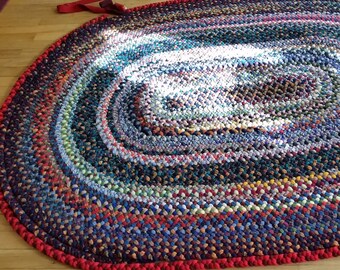 Will Custom make- Braided Wool Oval Rug -  4' x 5.5 feet