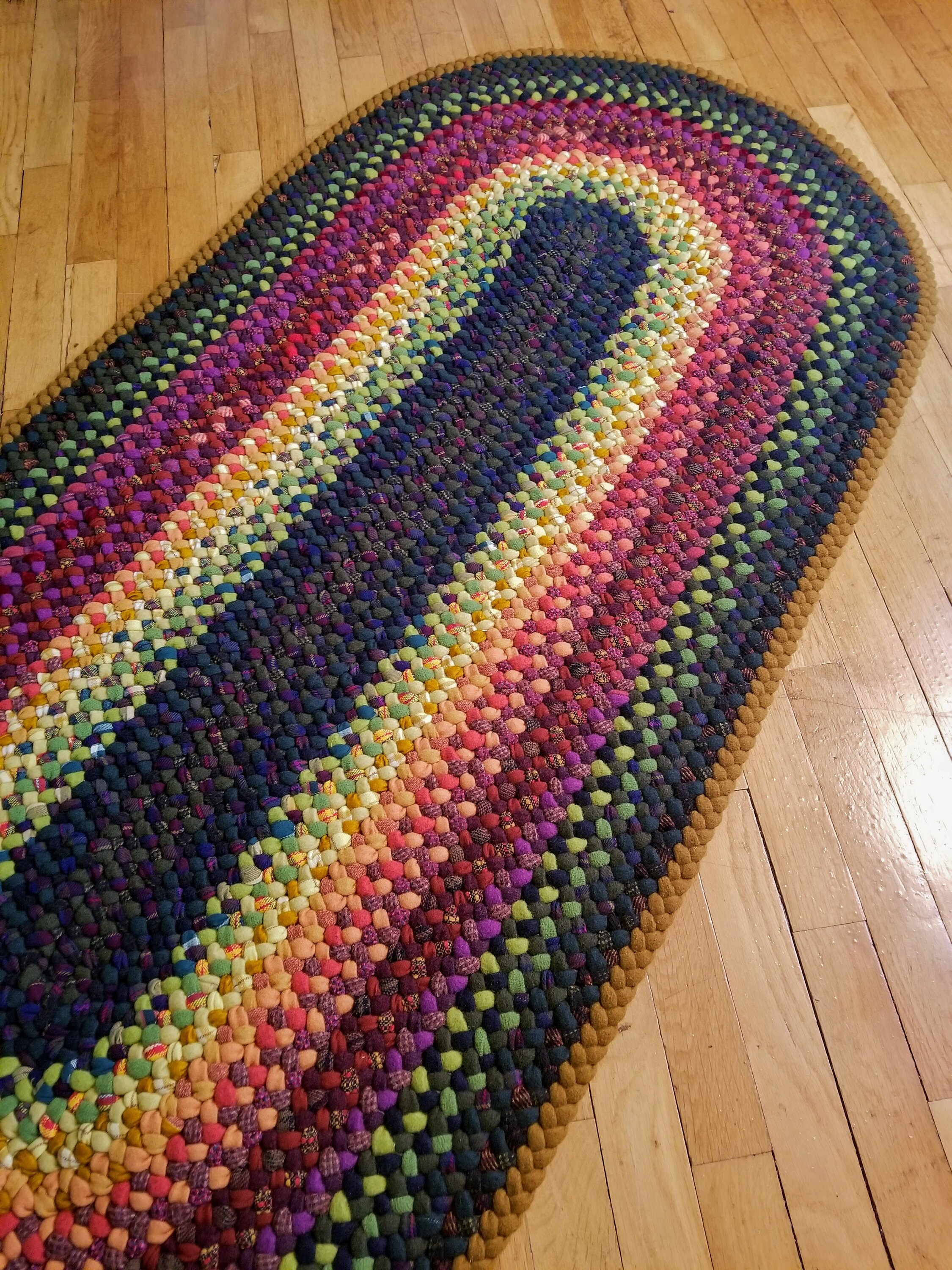Thick Braided Rug 2.5 by 5 Foot - in Your Color Choice! - Etsy