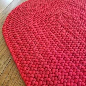 Custom solid color 2 x 3 foot oval braided rug - to be made in your favorite color!