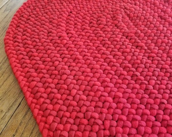 Custom Color Braided Wool Rug - 2x3 ft Oval Rug