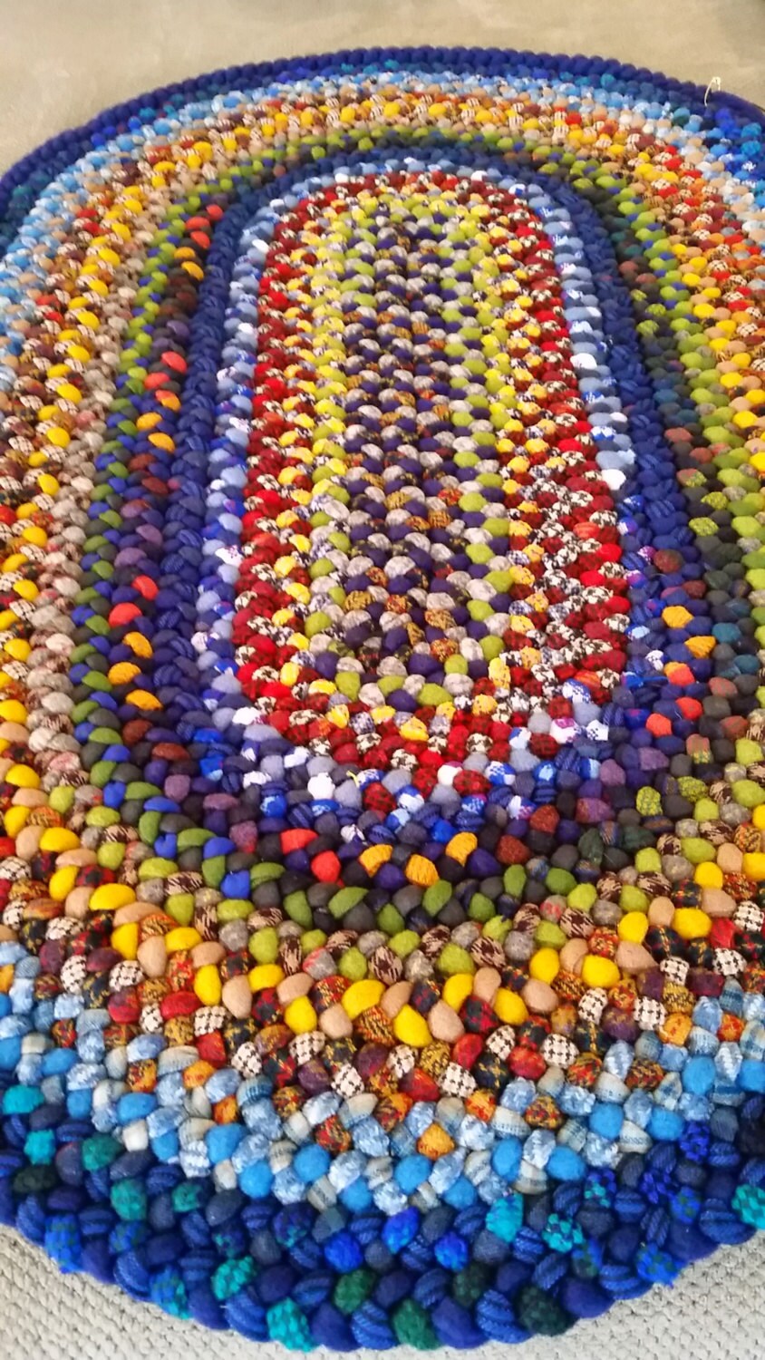 Sample of custombraided wool rug choose your colors Etsy