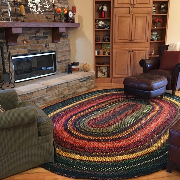 Wool Braided Rug Etsy