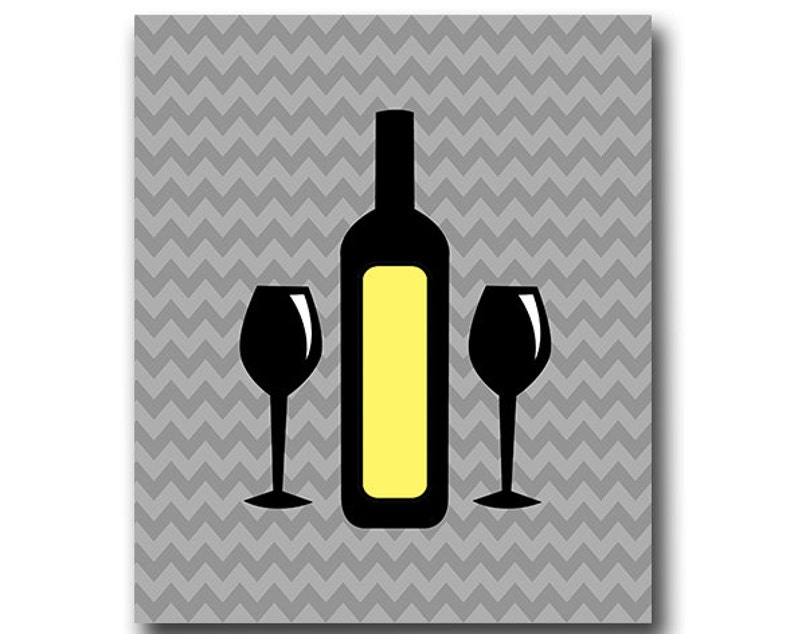 Kitchen Decor Yellow and Gray Wall Art Home Décor Etsy