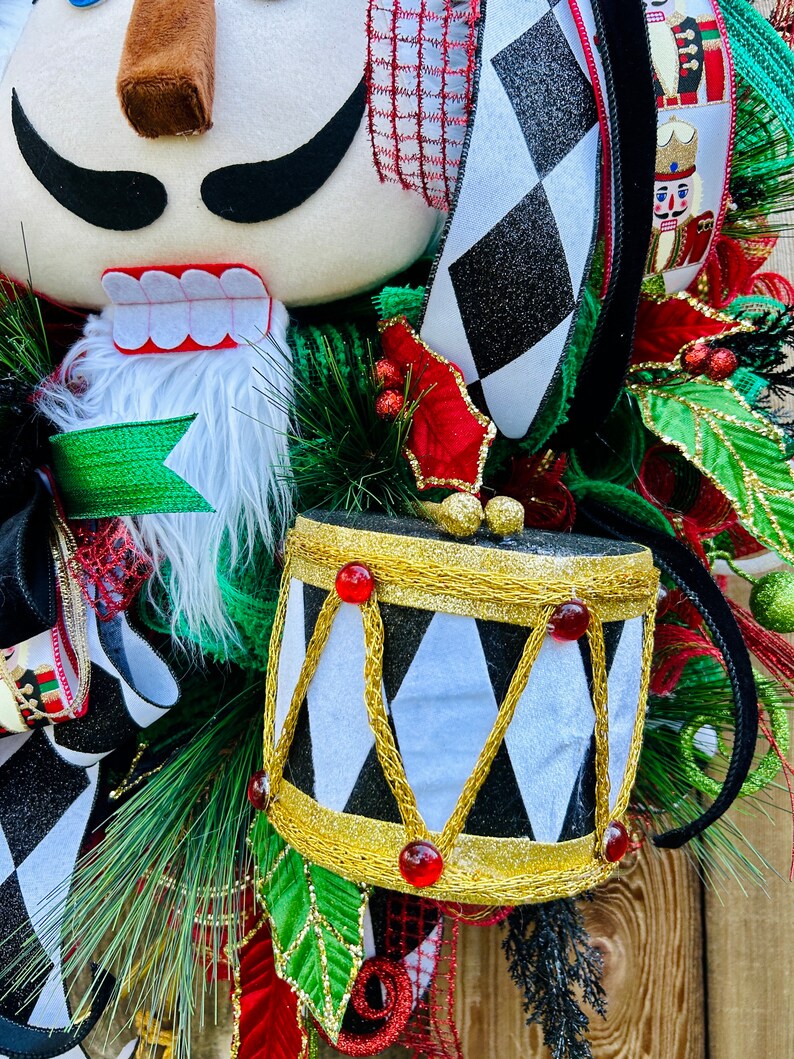 Nutcracker Wreath, Christmas Wreath, Christmas Decorations, Holiday