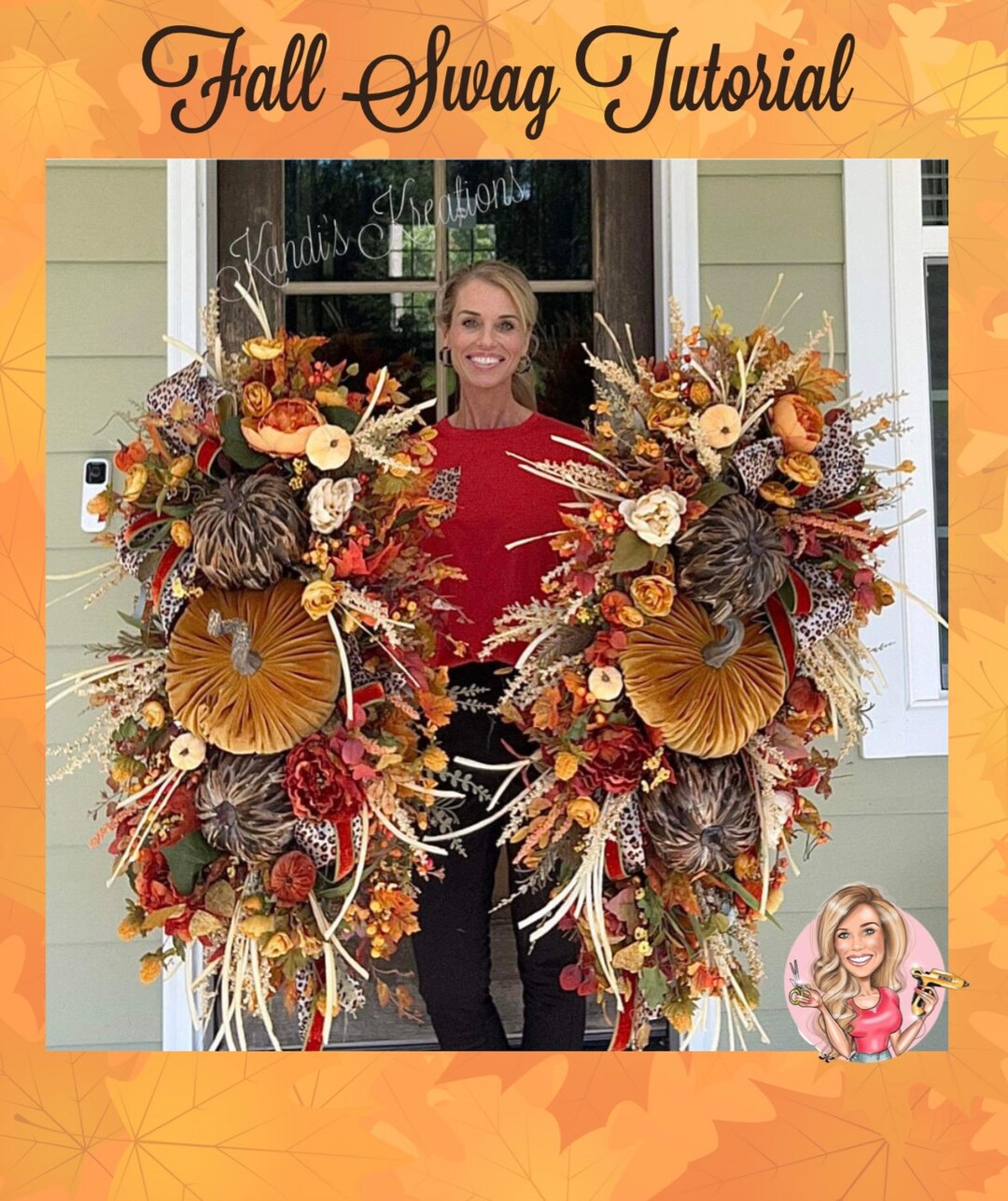 How to Make This Fall Swag Tutorial, Digital Download PDF Tutorial