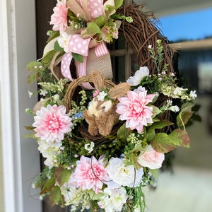 TUTORIAL Easter Wreath, Grapevine Wreath, Bunny Wreath, Spring Wreath ...