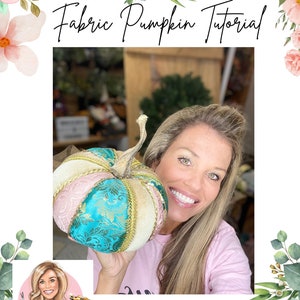 Tutorial- DIY fabric no sew pumpkins and ornament