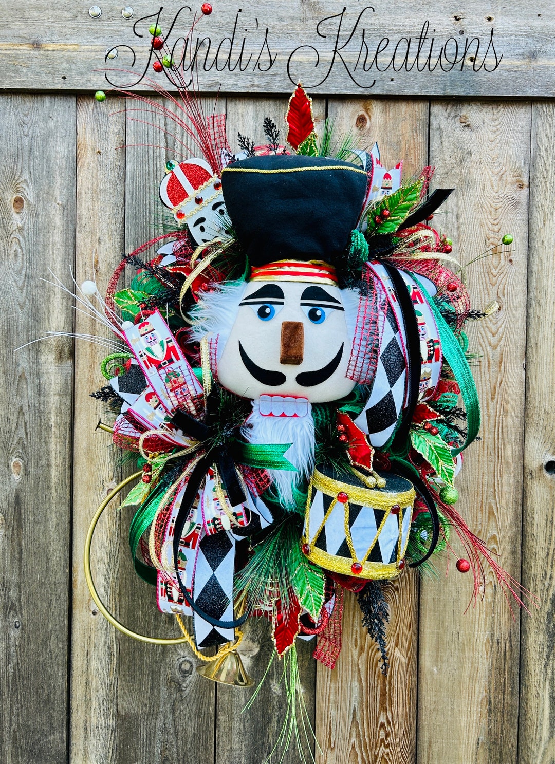 Nutcracker Wreath, Christmas Wreath, Christmas Decorations, Holiday