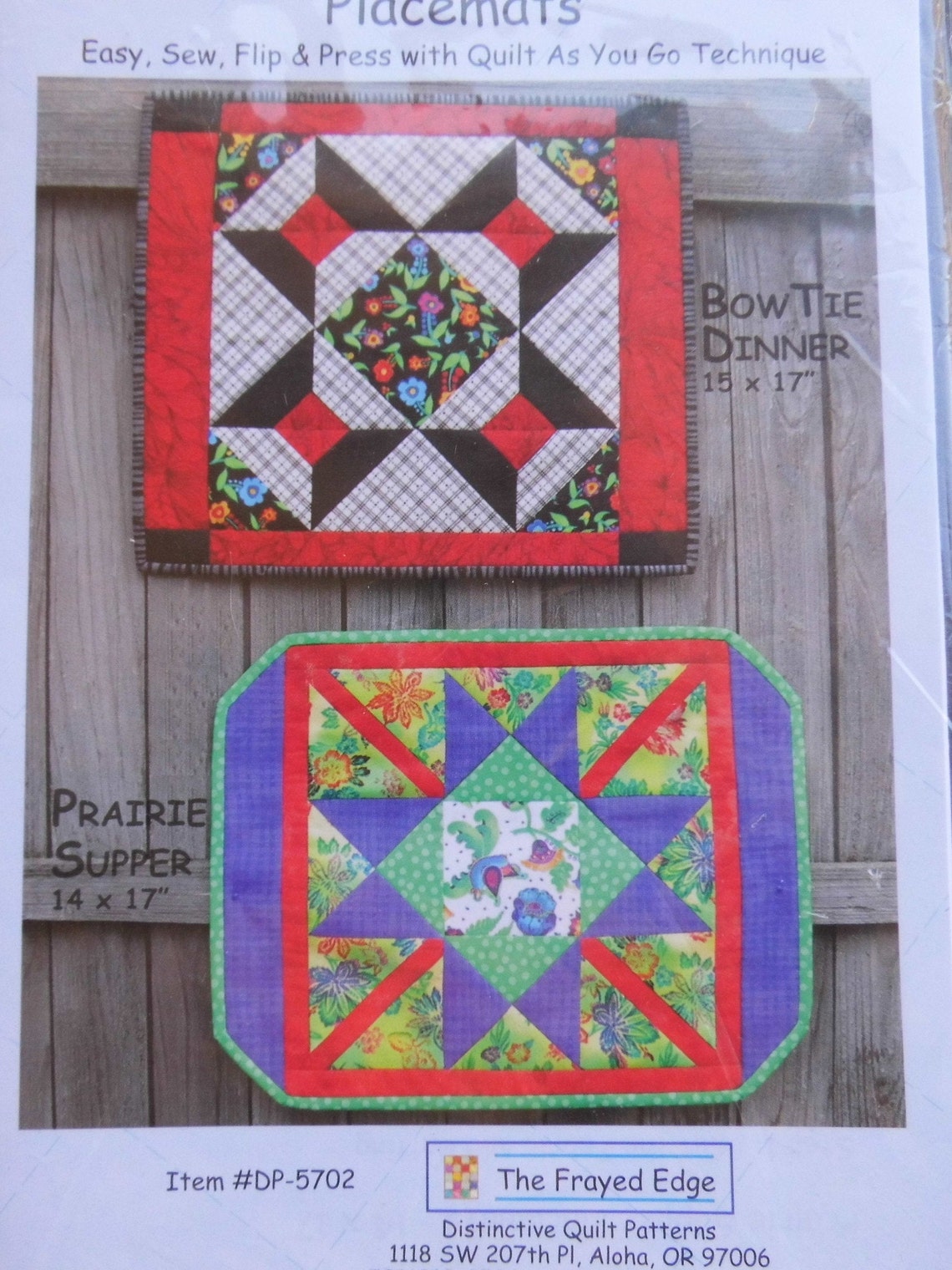 Quilted Placemat Pattern quilt as You Go Placemats Table Etsy