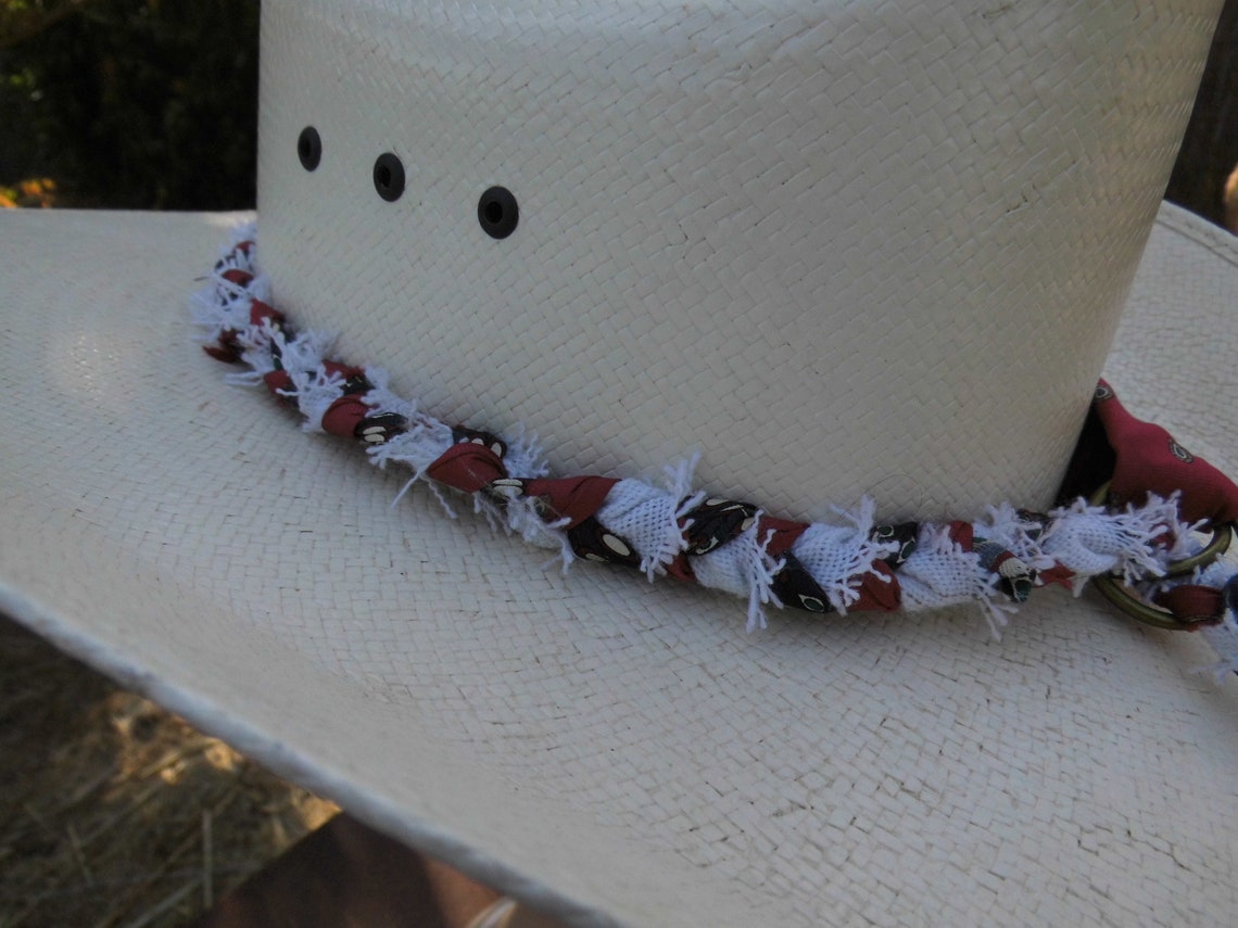 COWBOY HAT BAND Western hat band unique handmade braided Etsy