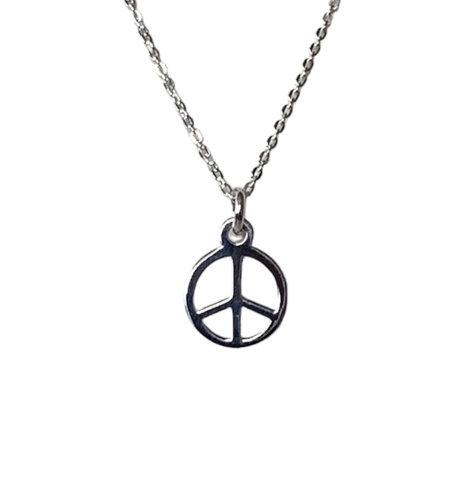 【TOWTOW.ARCHIVE】 PEACEMARK SYMBOL NECKLACE : ARCHIVE-041 Peace Sign Symbol Rain Drop Vintage Pewter Pendant 22