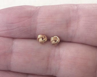18ct Gold over Sterling Silver Knot Stud Earrings.