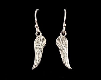 Sterling Silver Angel Wing Earrings.