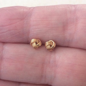 18ct Gold over Sterling Silver Knot Stud Earrings.