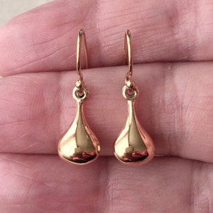 18ct Gold over Sterling Silver Teardrop Earrings.