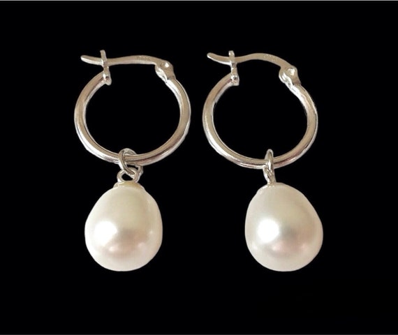 Valero Pearls Orecchini Creoli In Argento Con Perla D'Acqua Dolce E Zirconi - 2