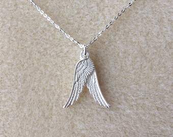 Sterling Silver Angel Wings Necklace.