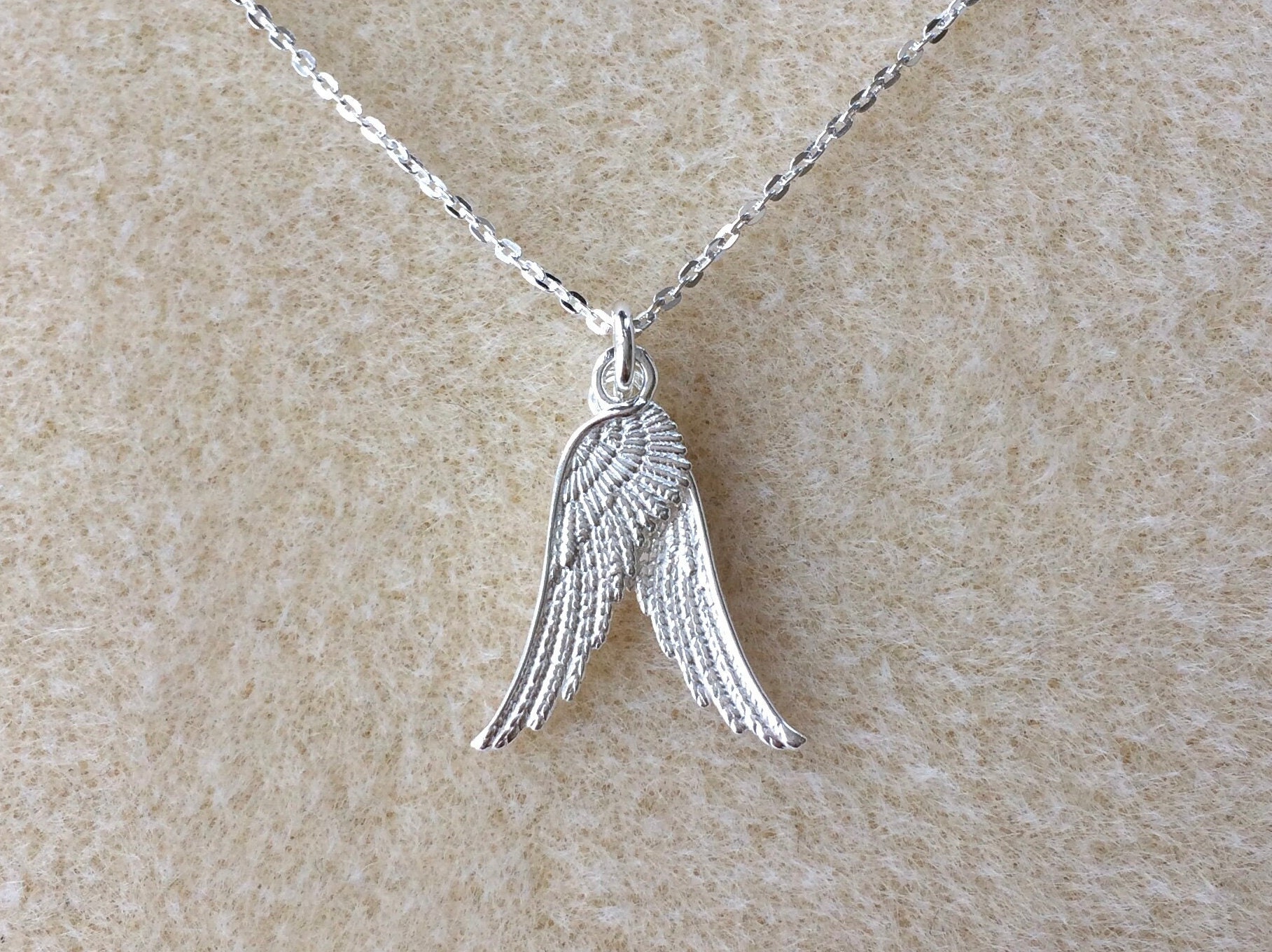 Sterling Silver Fairy Angel Wings Pendant - .925 Silver Jewelry