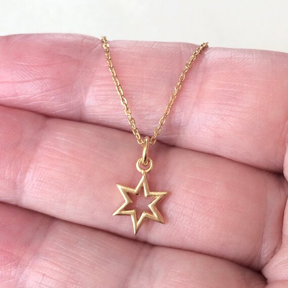 18ct Gold Over Sterling Silver Minimalist Star Pendant 18ct Gold Over Sterling Silver Minimalist Star Pendant