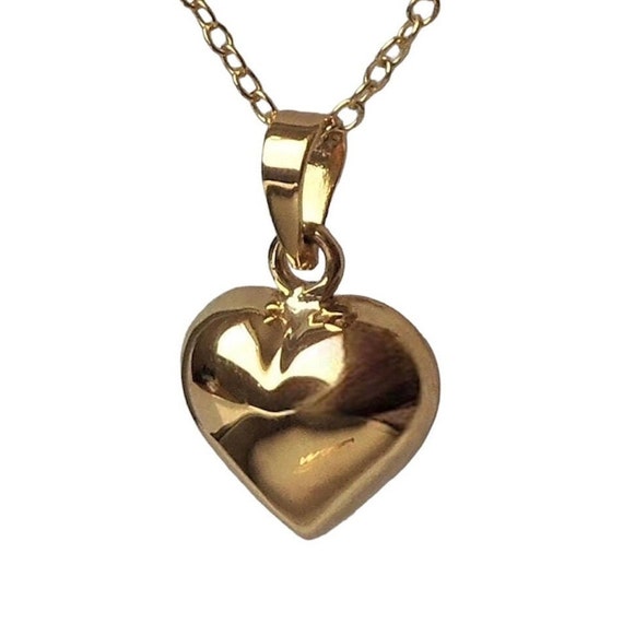 18ct gold heart necklace discount