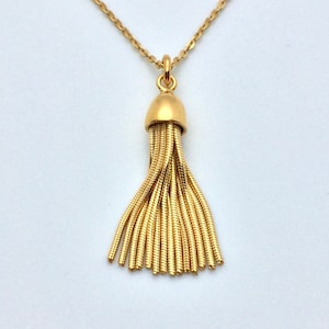 18ct Gold over Sterling Silver Tassel Pendant Necklace.