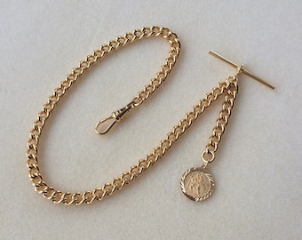 Gold top pocket chain