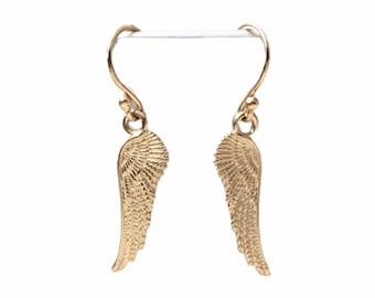 18ct Gold over Sterling Silver Angel Wing Earrings.