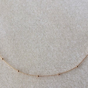 18ct Gold over Sterling Silver Satellite Chain Layering Necklace.