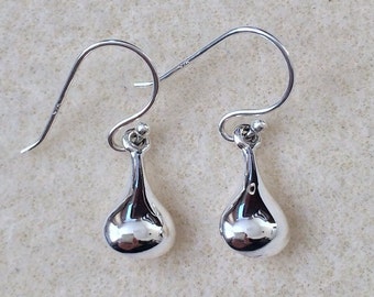 Sterling Silver Teardrop Earrings.