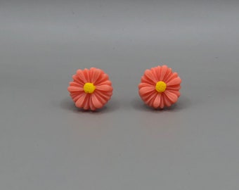 Pink Flower Earrings